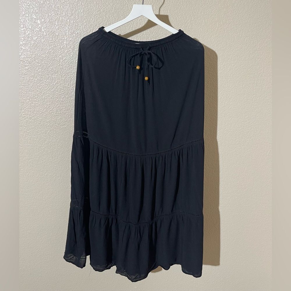 Rachel Parcell Black Smocked Dress